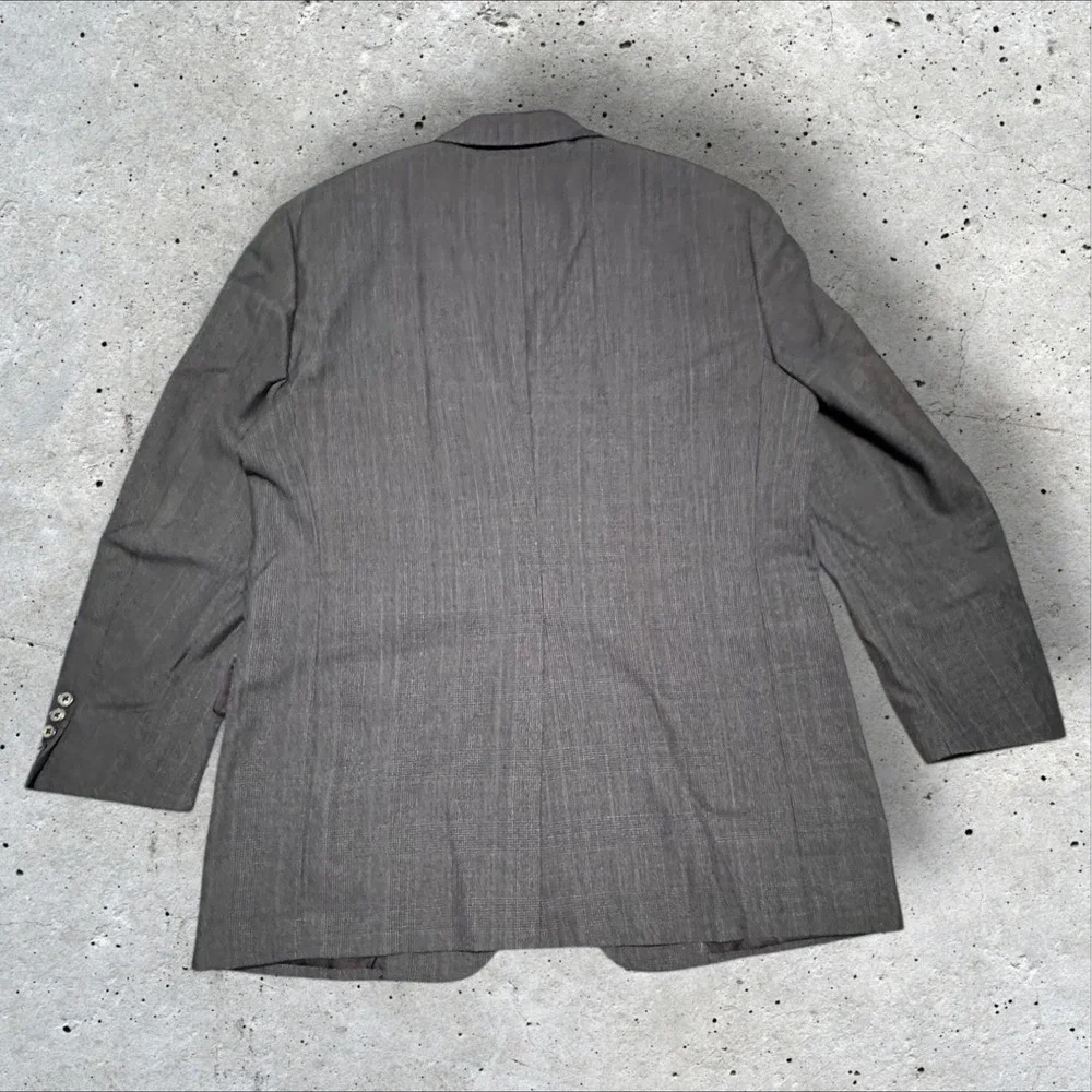 Vintage Hart Schaffner Marx Blue/Gray Wool Blazer Union Made USA Mens Sport Coat